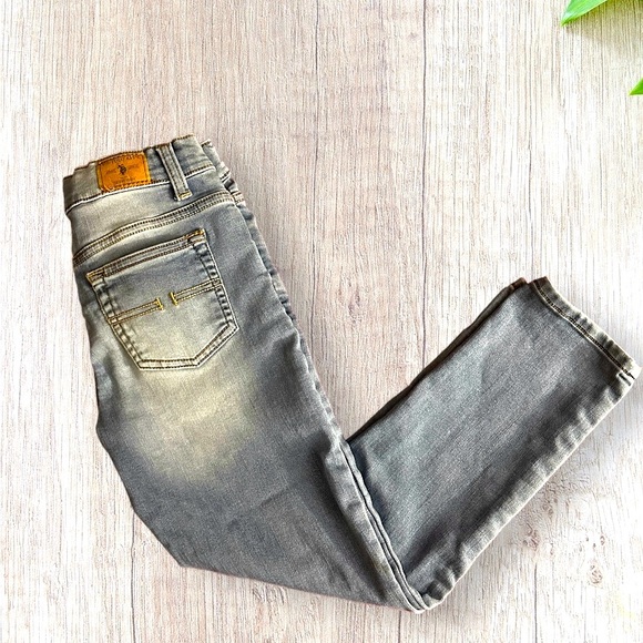 4for$20❗️U.S. Polo Assn. Girls Jeans | Size 8 | Stretchy Blue Medium Wash - Picture 1 of 11